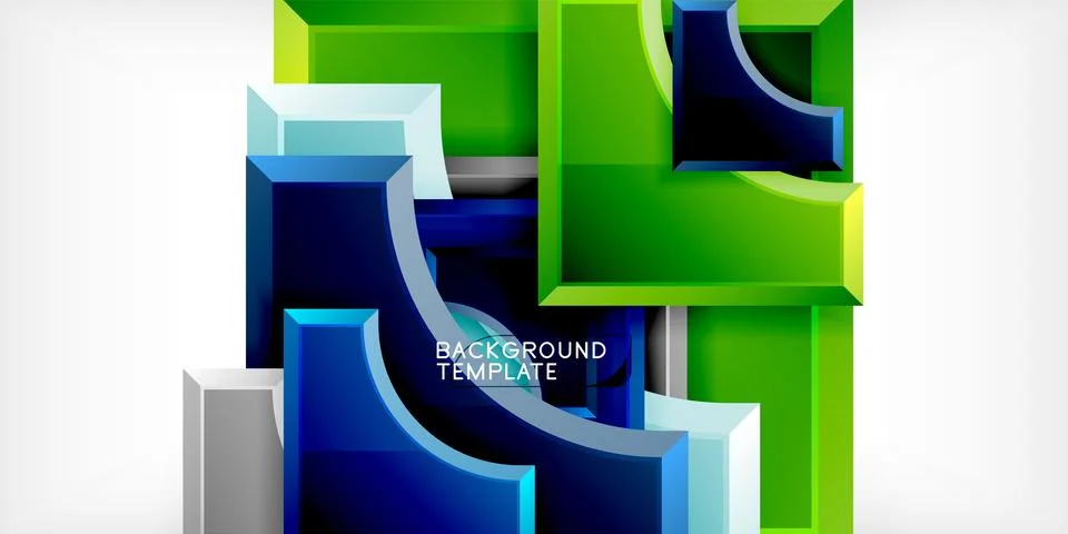 Square, arrow shapes with round elements Vector Illustration For Wallpaper Stock Illustration