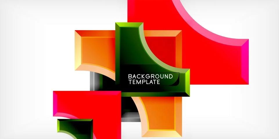 Square, arrow shapes with round elements Vector Illustration For Wallpaper Stock Illustration