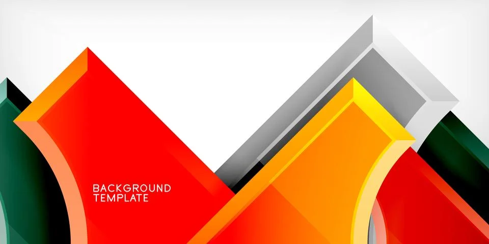 Square, arrow shapes with round elements Vector Illustration For Wallpaper Stock Illustration