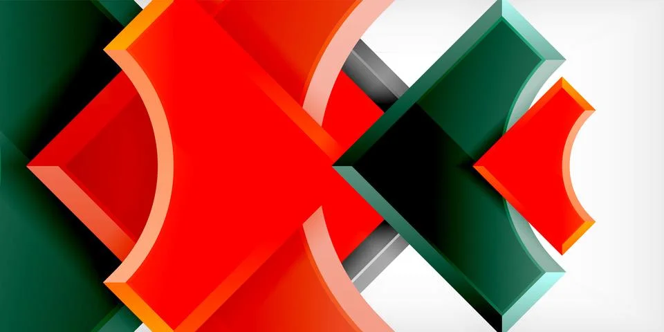 Square, arrow shapes with round elements Vector Illustration For Wallpaper Illustrazione stock