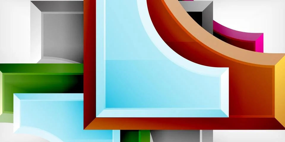 Square, arrow shapes with round elements Vector Illustration For Wallpaper Stock Illustration