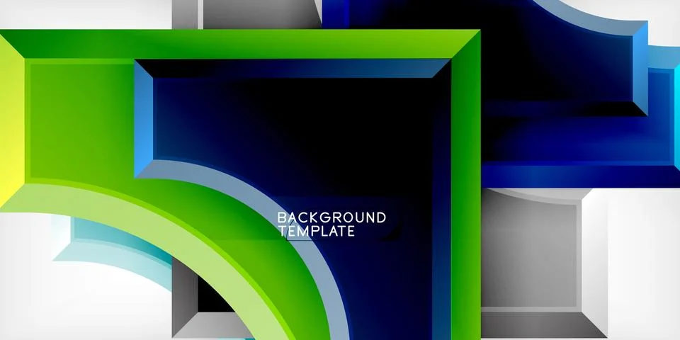 Square, arrow shapes with round elements Vector Illustration For Wallpaper Stock Illustration