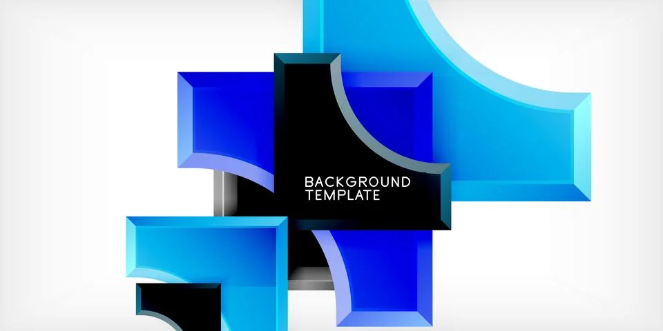 Square, arrow shapes with round elements Vector Illustration For Wallpaper Illustrazione stock