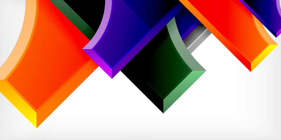 Square, arrow shapes with round elements Vector Illustration For Wallpaper Stock Illustration