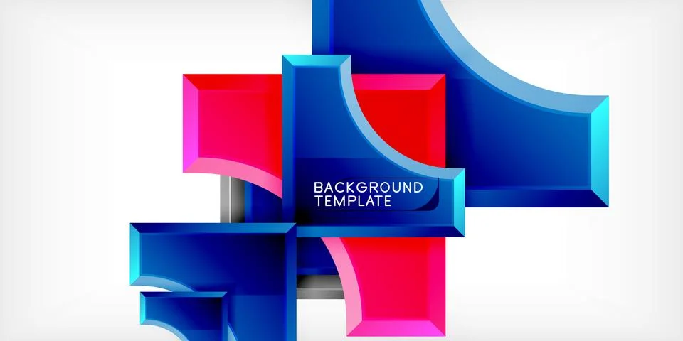 Square, arrow shapes with round elements Vector Illustration For Wallpaper Illustrazione stock