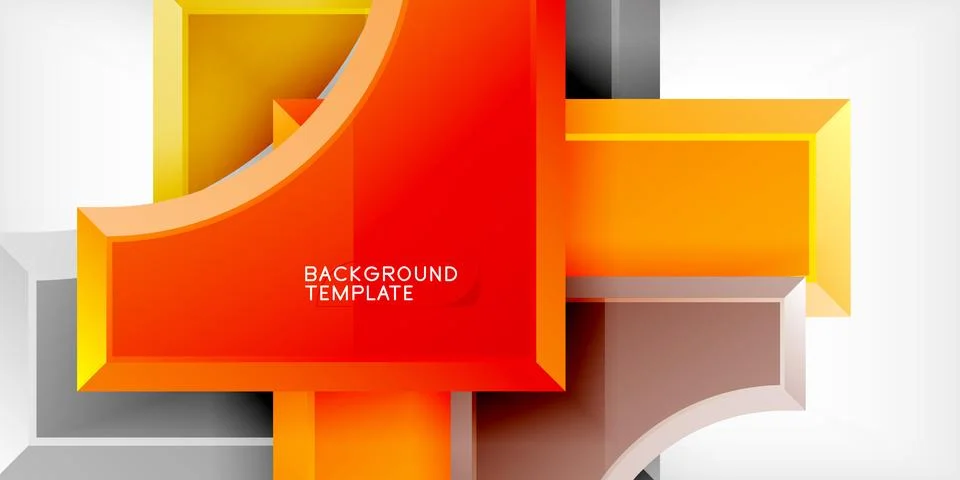 Square, arrow shapes with round elements Vector Illustration For Wallpaper Illustrazione stock