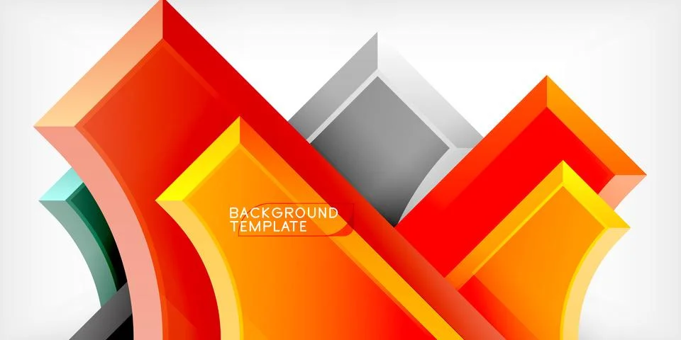 Square, arrow shapes with round elements Vector Illustration For Wallpaper Illustrazione stock