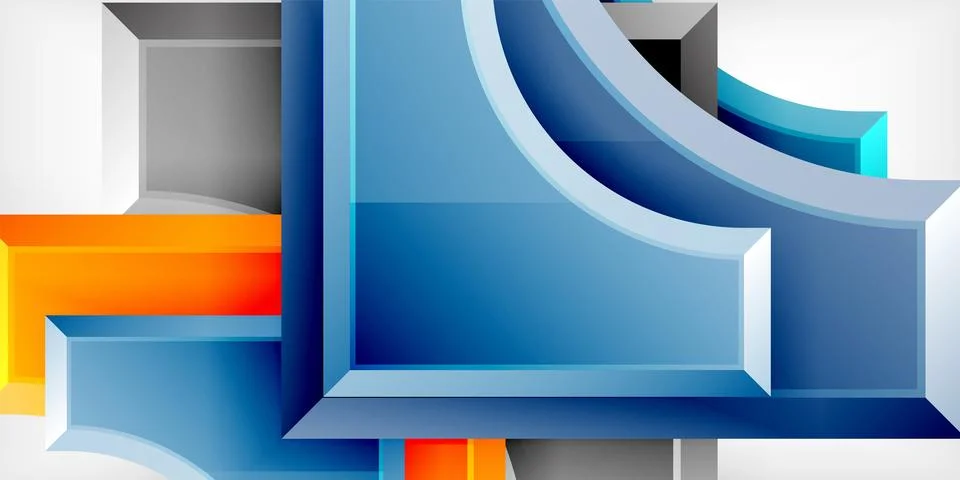 Square, arrow shapes with round elements Vector Illustration For Wallpaper 스톡 일러스트