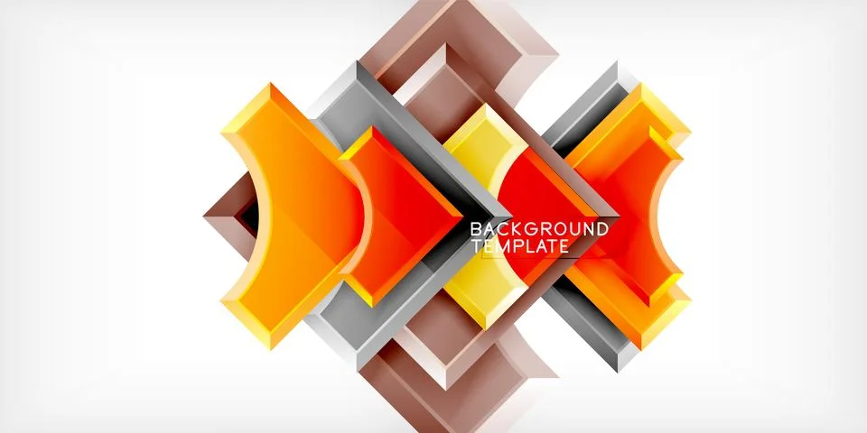 Square, arrow shapes with round elements Vector Illustration For Wallpaper 스톡 일러스트