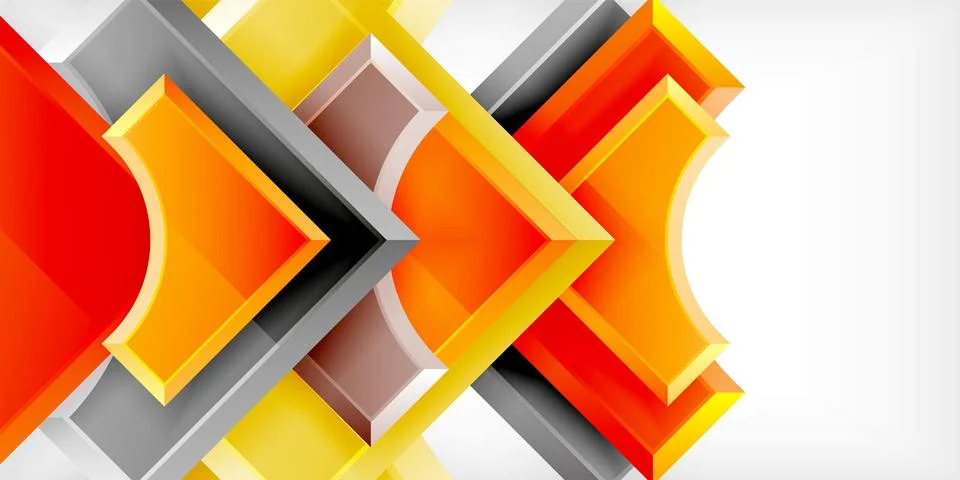 Square, arrow shapes with round elements Vector Illustration For Wallpaper 스톡 일러스트