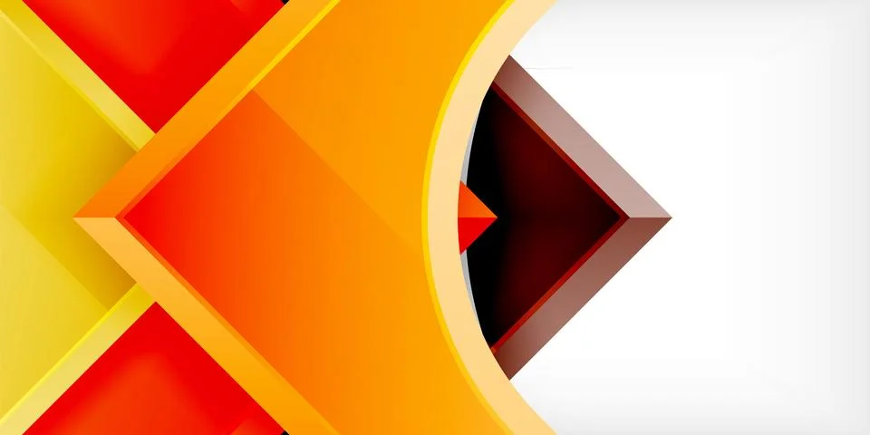 Square, arrow shapes with round elements Vector Illustration For Wallpaper Illustrazione stock