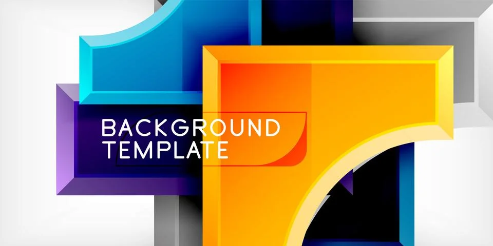 Square, arrow shapes with round elements Vector Illustration For Wallpaper Illustrazione stock