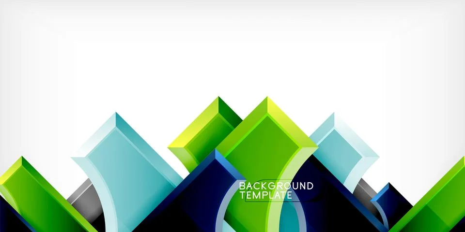 Square, arrow shapes with round elements Vector Illustration For Wallpaper Stock Illustration