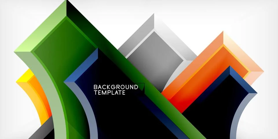 Square, arrow shapes with round elements Vector Illustration For Wallpaper 스톡 일러스트