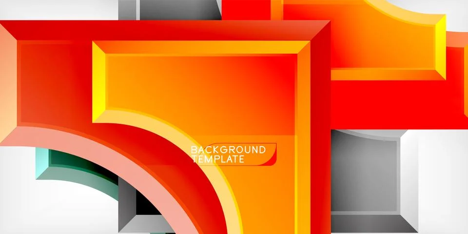 Square, arrow shapes with round elements Vector Illustration For Wallpaper Illustrazione stock