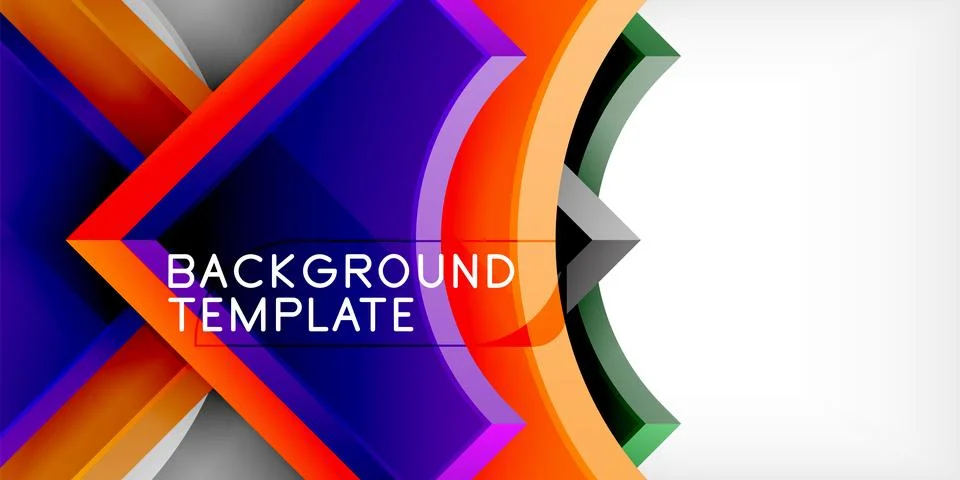 Square, arrow shapes with round elements Vector Illustration For Wallpaper Stock Illustration