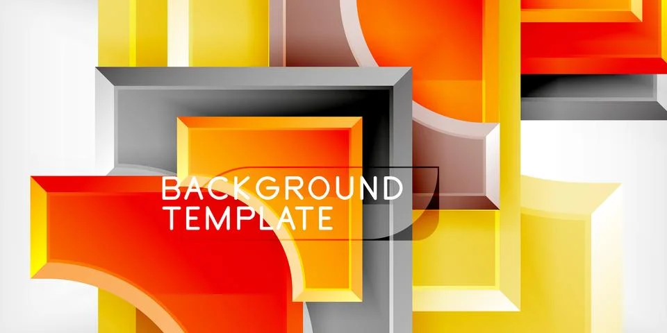 Square, arrow shapes with round elements Vector Illustration For Wallpaper Stock Illustration