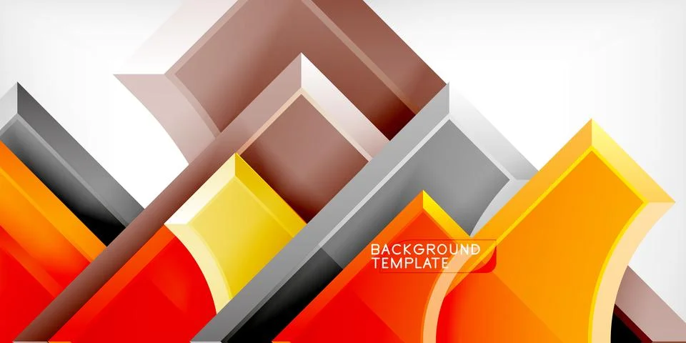 Square, arrow shapes with round elements Vector Illustration For Wallpaper Illustrazione stock