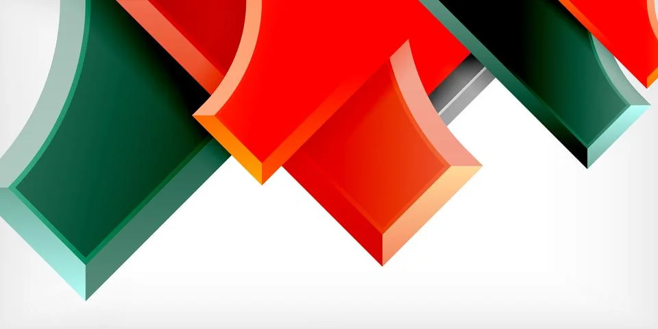 Square, arrow shapes with round elements Vector Illustration For Wallpaper Stock Illustration