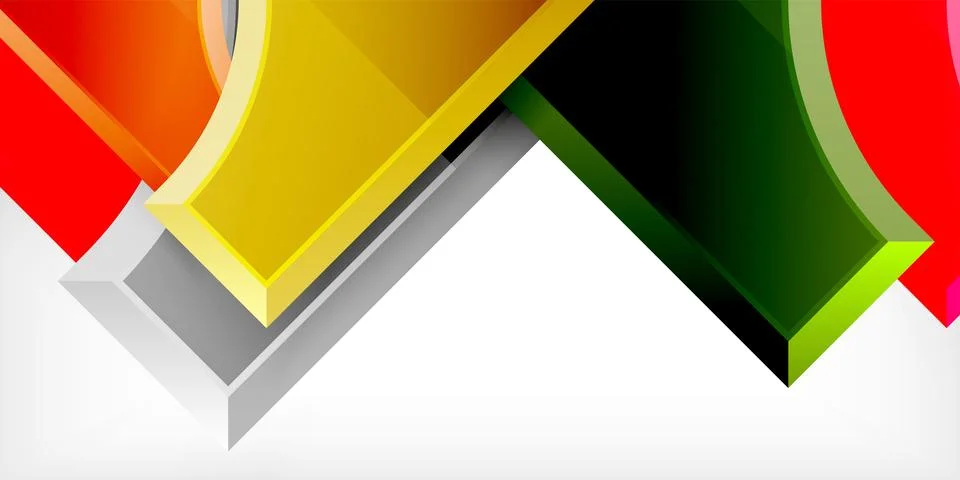 Square, arrow shapes with round elements Vector Illustration For Wallpaper Stock Illustration