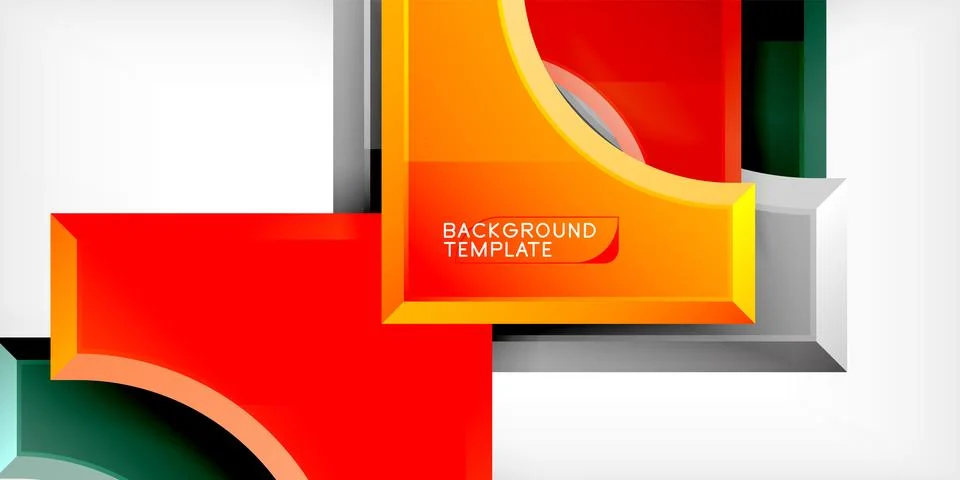 Square, arrow shapes with round elements Vector Illustration For Wallpaper Stock Illustration