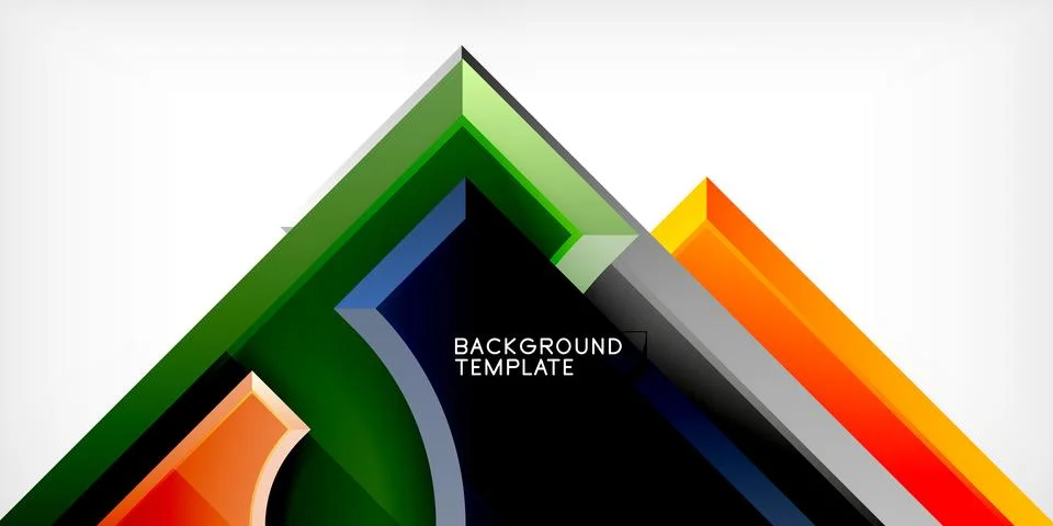 Square, arrow shapes with round elements Vector Illustration For Wallpaper Stock Illustration