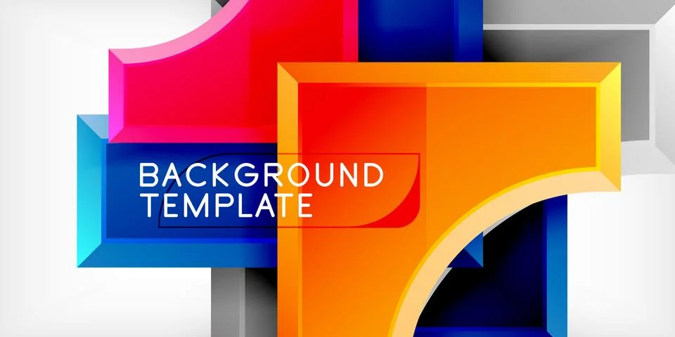 Square, arrow shapes with round elements Vector Illustration For Wallpaper Stock Illustration