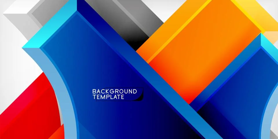 Square, arrow shapes with round elements Vector Illustration For Wallpaper Stock Illustration