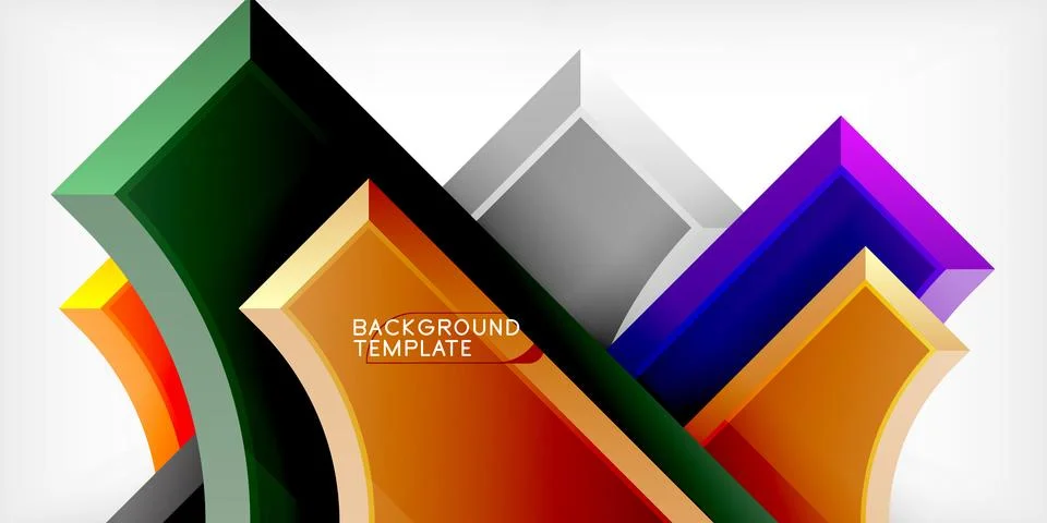 Square, arrow shapes with round elements Vector Illustration For Wallpaper Illustrazione stock