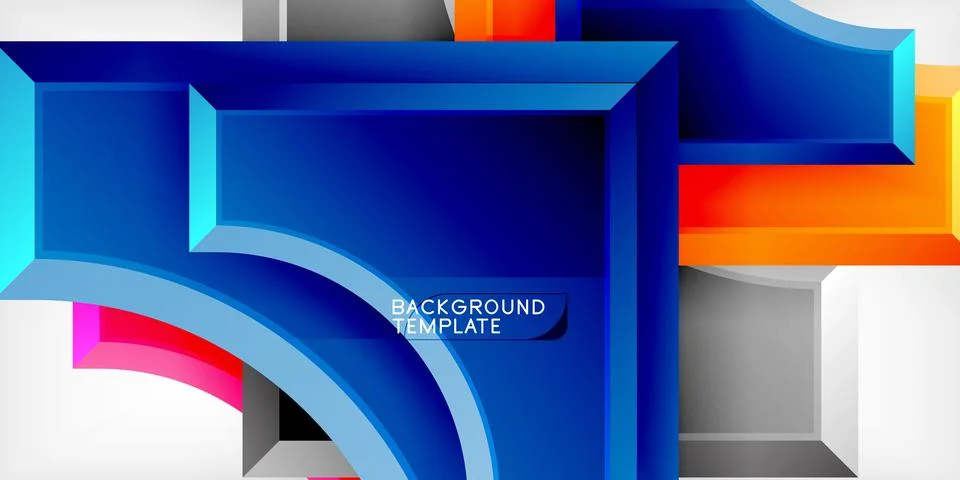 Square, arrow shapes with round elements Vector Illustration For Wallpaper Stock Illustration