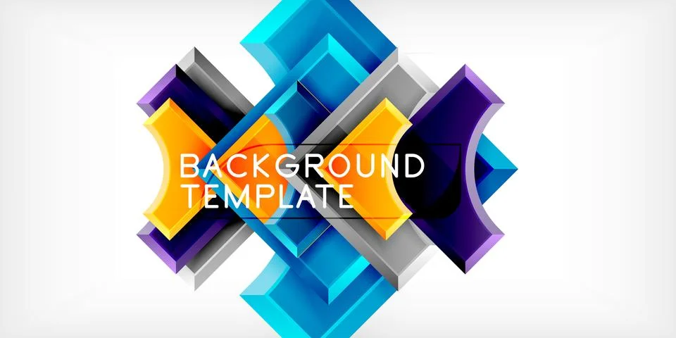 Square, arrow shapes with round elements Vector Illustration For Wallpaper Illustrazione stock