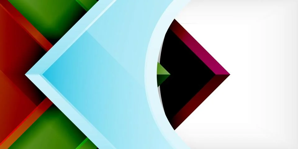 Square, arrow shapes with round elements Vector Illustration For Wallpaper Stock Illustration