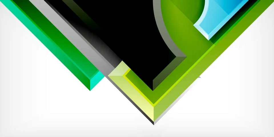 Square, arrow shapes with round elements Vector Illustration For Wallpaper Stock Illustration