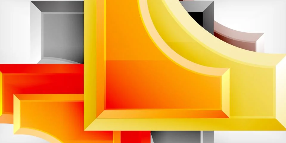 Square, arrow shapes with round elements Vector Illustration For Wallpaper 스톡 일러스트