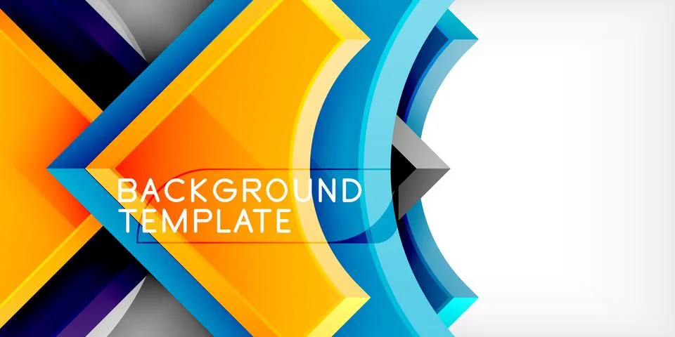 Square, arrow shapes with round elements Vector Illustration For Wallpaper Stock Illustration