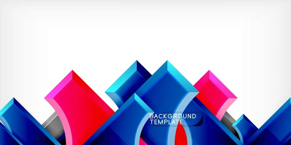 Square, arrow shapes with round elements Vector Illustration For Wallpaper Stock Illustration