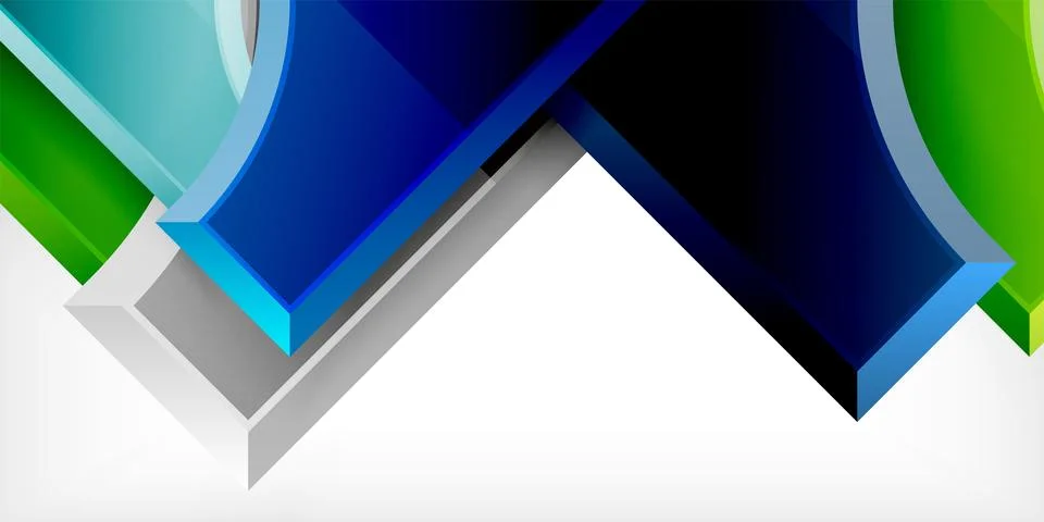 Square, arrow shapes with round elements Vector Illustration For Wallpaper Illustrazione stock