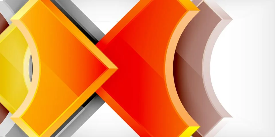 Square, arrow shapes with round elements Vector Illustration For Wallpaper Illustrazione stock