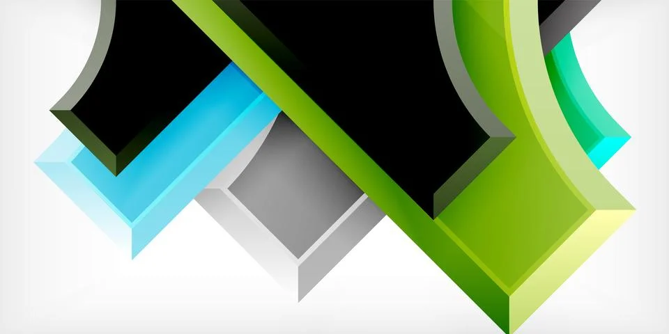 Square, arrow shapes with round elements Vector Illustration For Wallpaper Stock Illustration