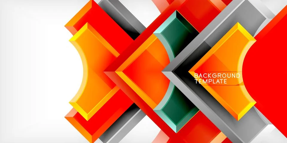 Square, arrow shapes with round elements Vector Illustration For Wallpaper 스톡 일러스트