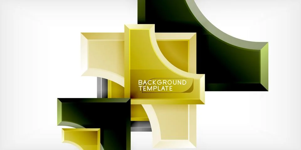 Square, arrow shapes with round elements Vector Illustration For Wallpaper Illustrazione stock