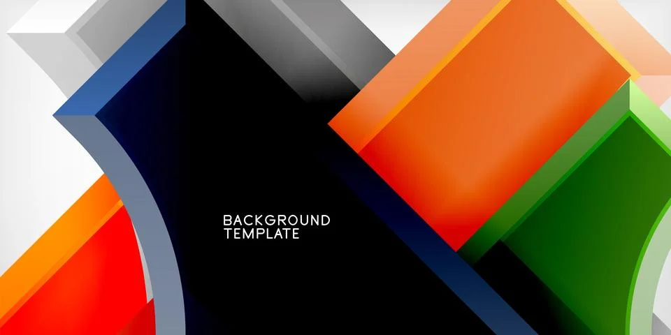 Square, arrow shapes with round elements Vector Illustration For Wallpaper Illustrazione stock