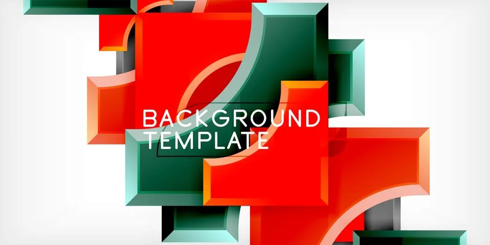 Square, arrow shapes with round elements Vector Illustration For Wallpaper Stock Illustration