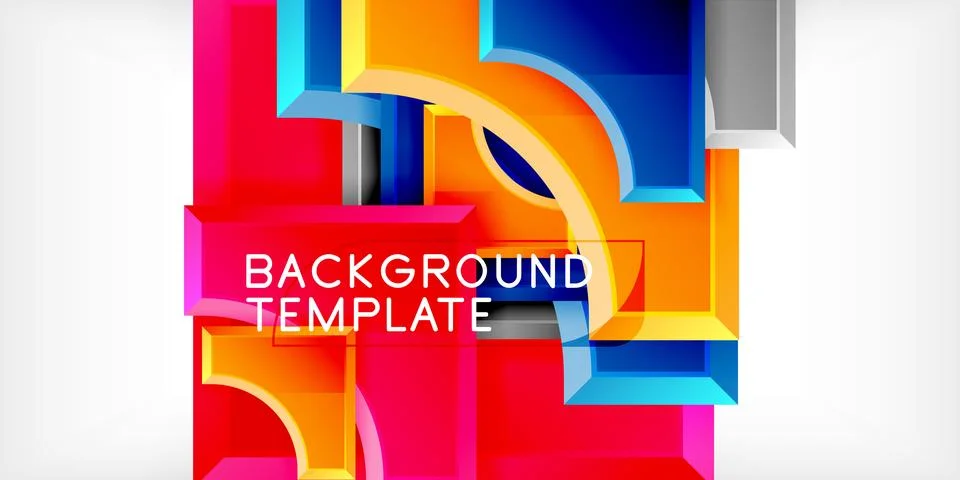 Square, arrow shapes with round elements Vector Illustration For Wallpaper Stock Illustration