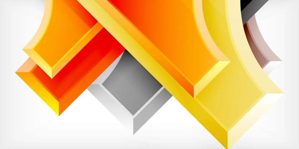 Square, arrow shapes with round elements Vector Illustration For Wallpaper Stock Illustration