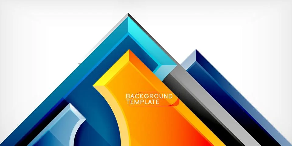 Square, arrow shapes with round elements Vector Illustration For Wallpaper Stock Illustration