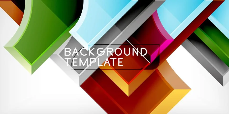 Square, arrow shapes with round elements Vector Illustration For Wallpaper Illustrazione stock