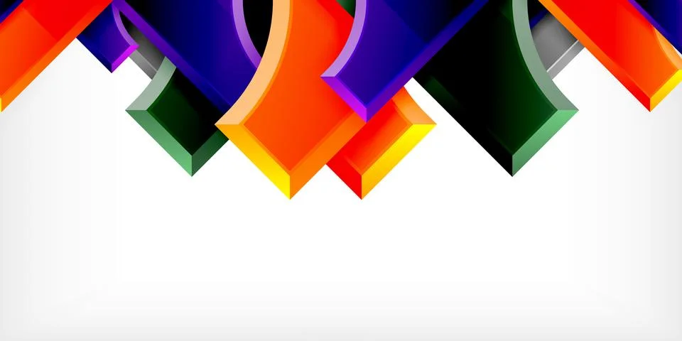 Square, arrow shapes with round elements Vector Illustration For Wallpaper Stock Illustration