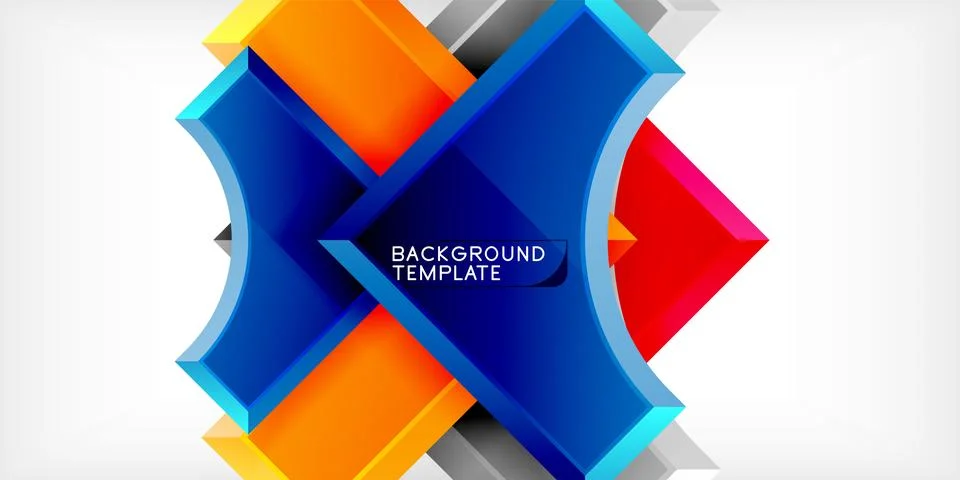 Square, arrow shapes with round elements Vector Illustration For Wallpaper Stock Illustration