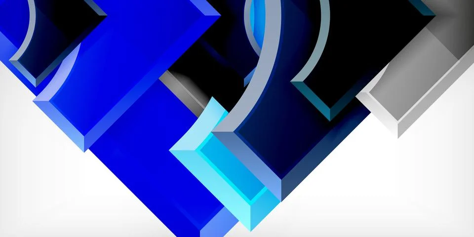 Square, arrow shapes with round elements Vector Illustration For Wallpaper Stock Illustration